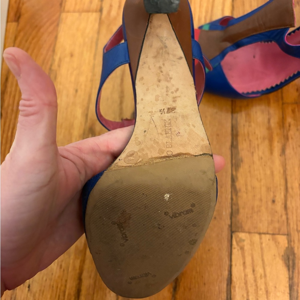 Vintage Manolo Blahnik strappy heels 37.5 - Picture 5 of 14